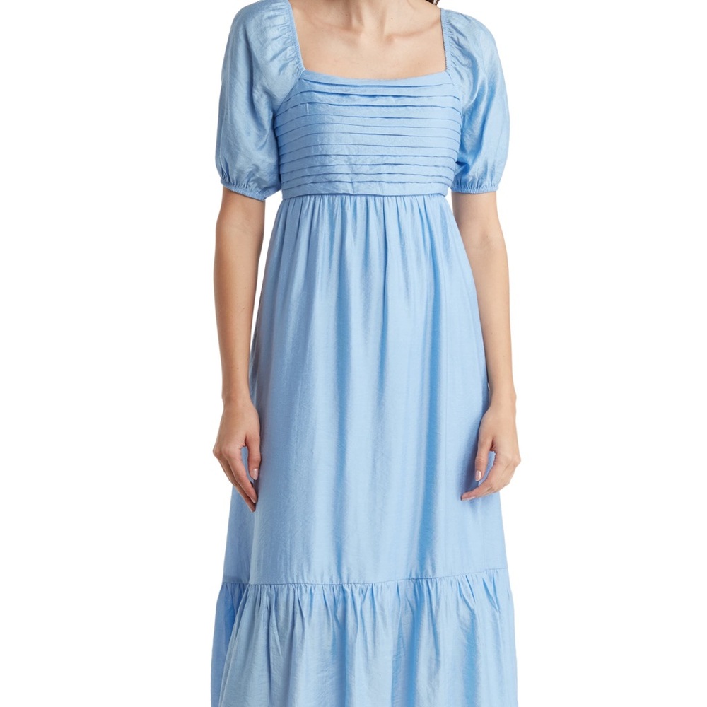 August sky midi dress